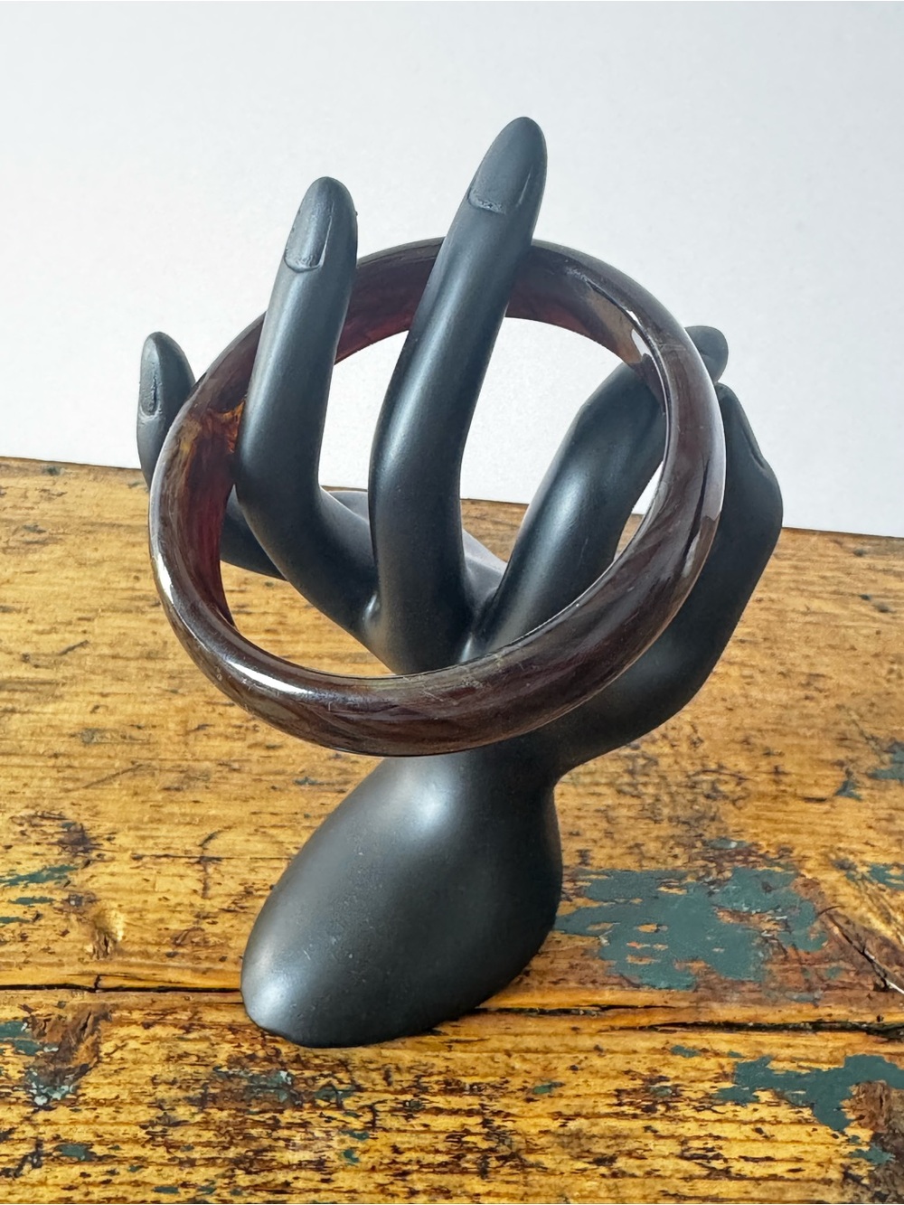 Root beer Color Resin Bangle Bracelet - Picture 3 of 6